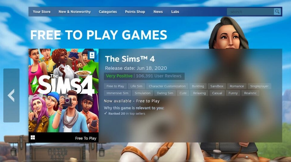 Sims 4 & 2 More Premium Games Free to Play
